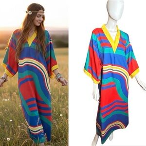 Vintage 70s Caftan by ALLENDALE Medium Deadstock New